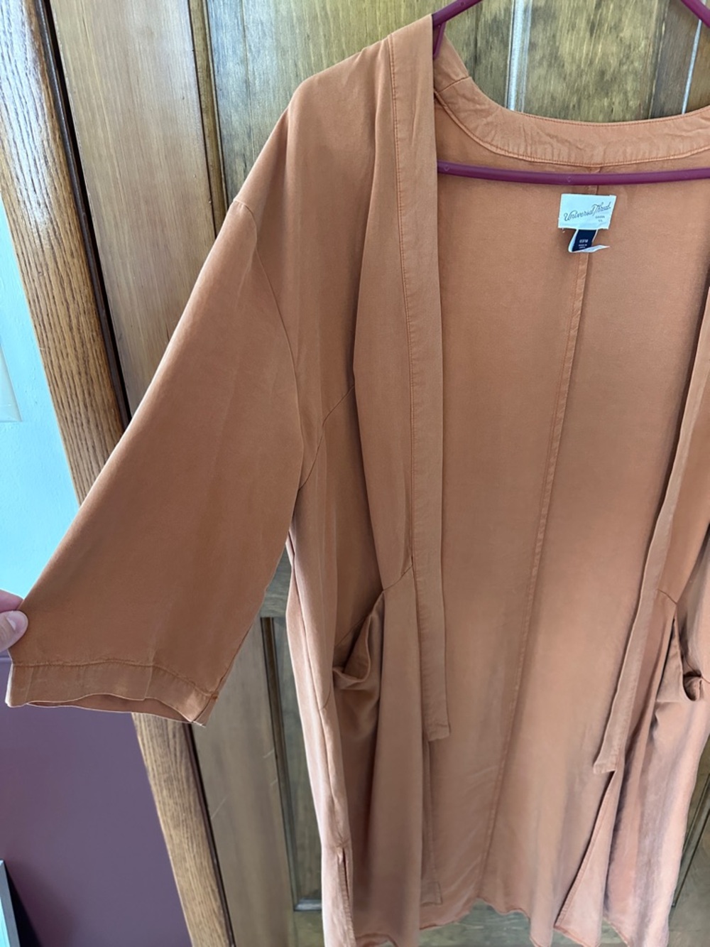 Universal Thread Rust Orange Lightweight Duster - Picture 3 of 5